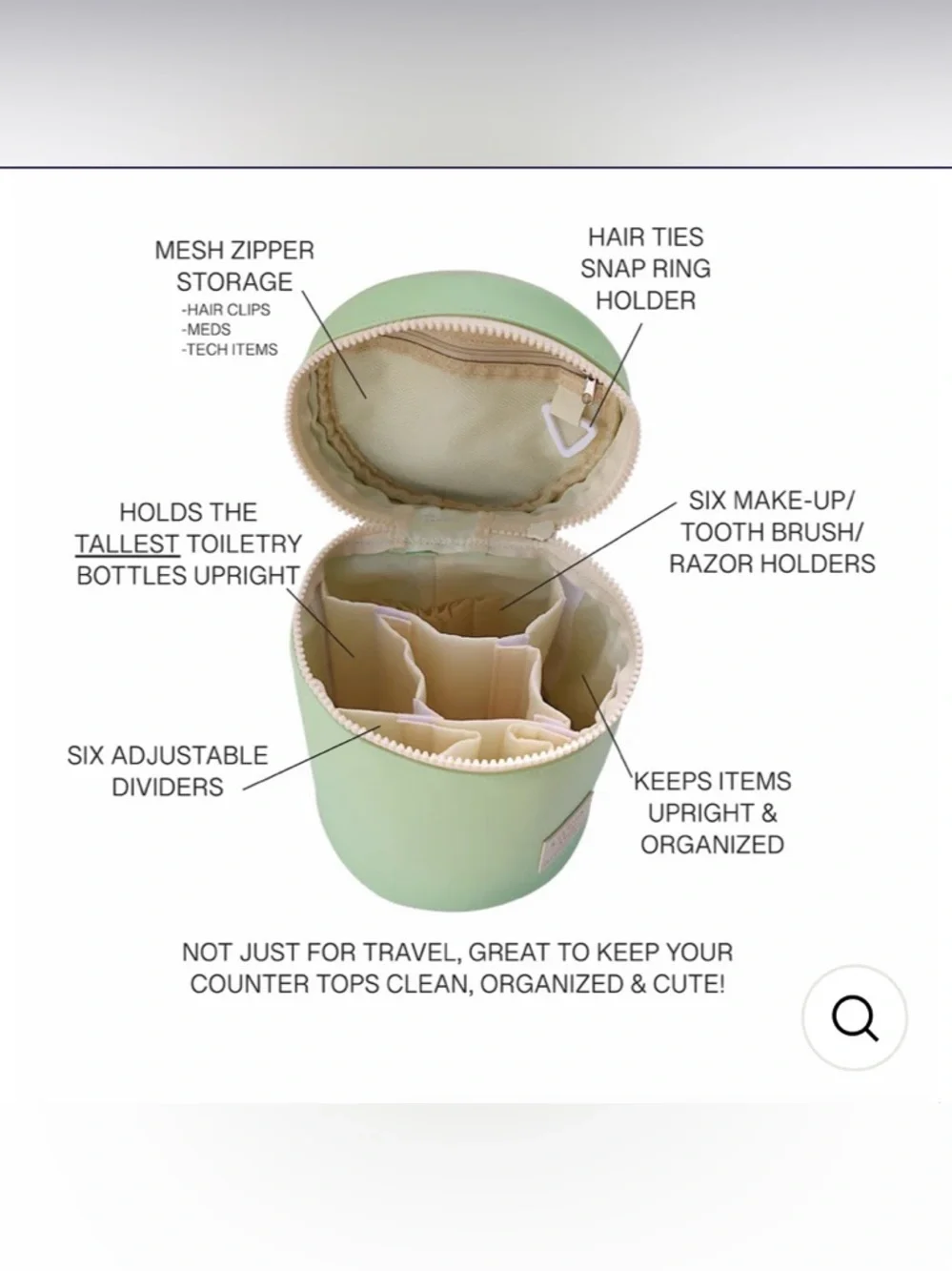 Barrel Toiletry Bag - Picture 4 of 6